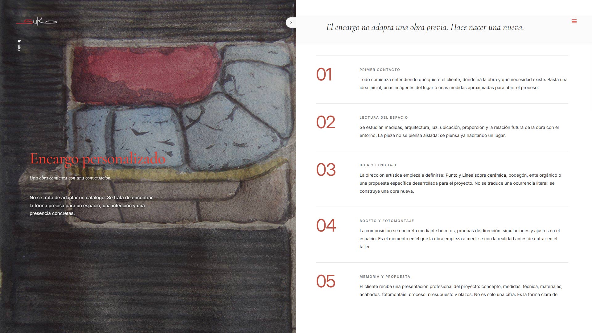 Proceso editorial para un encargo cerámico personalizado