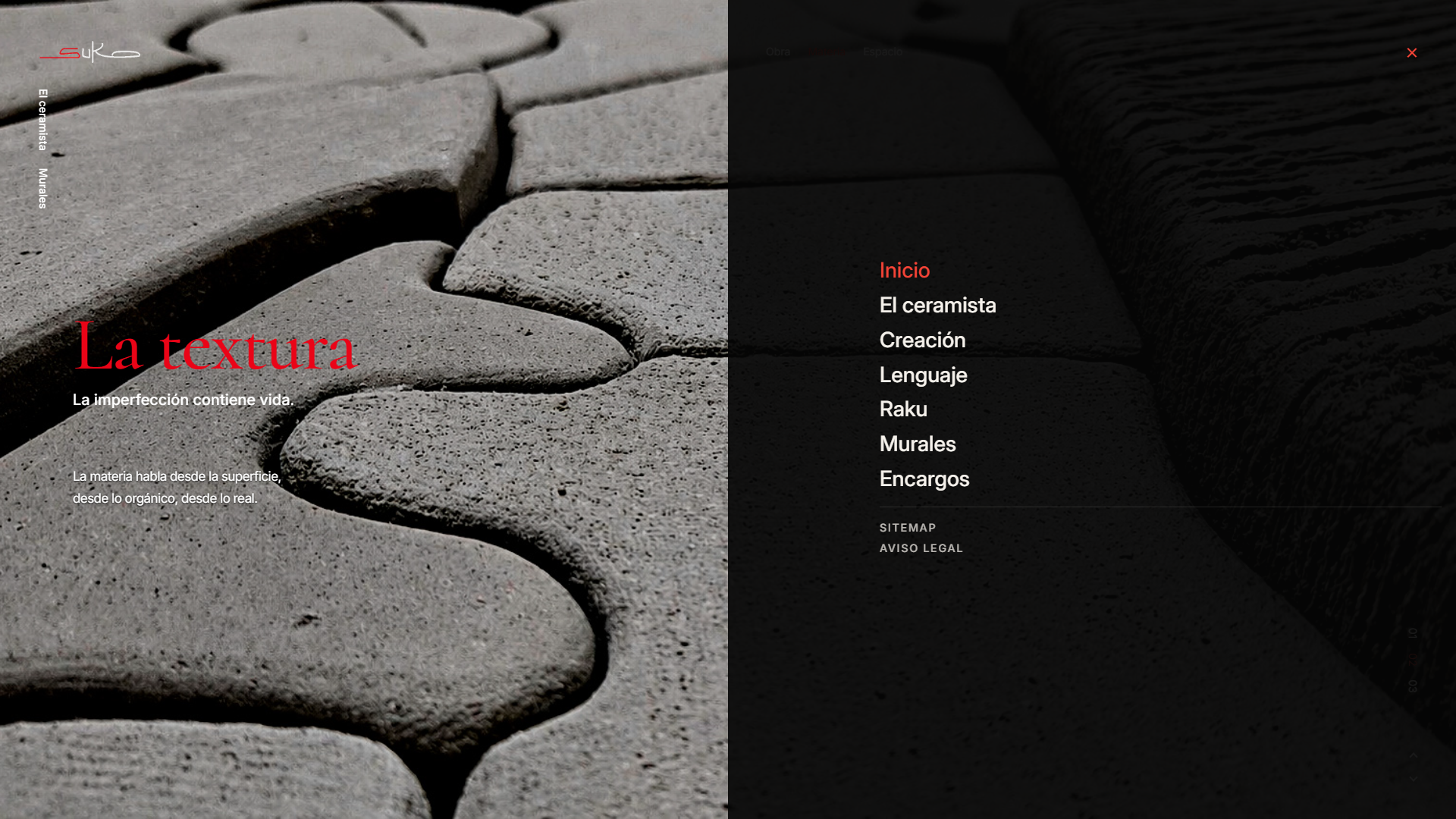 Nueva experiencia visual de Suko construida alrededor de la textura cerámica
