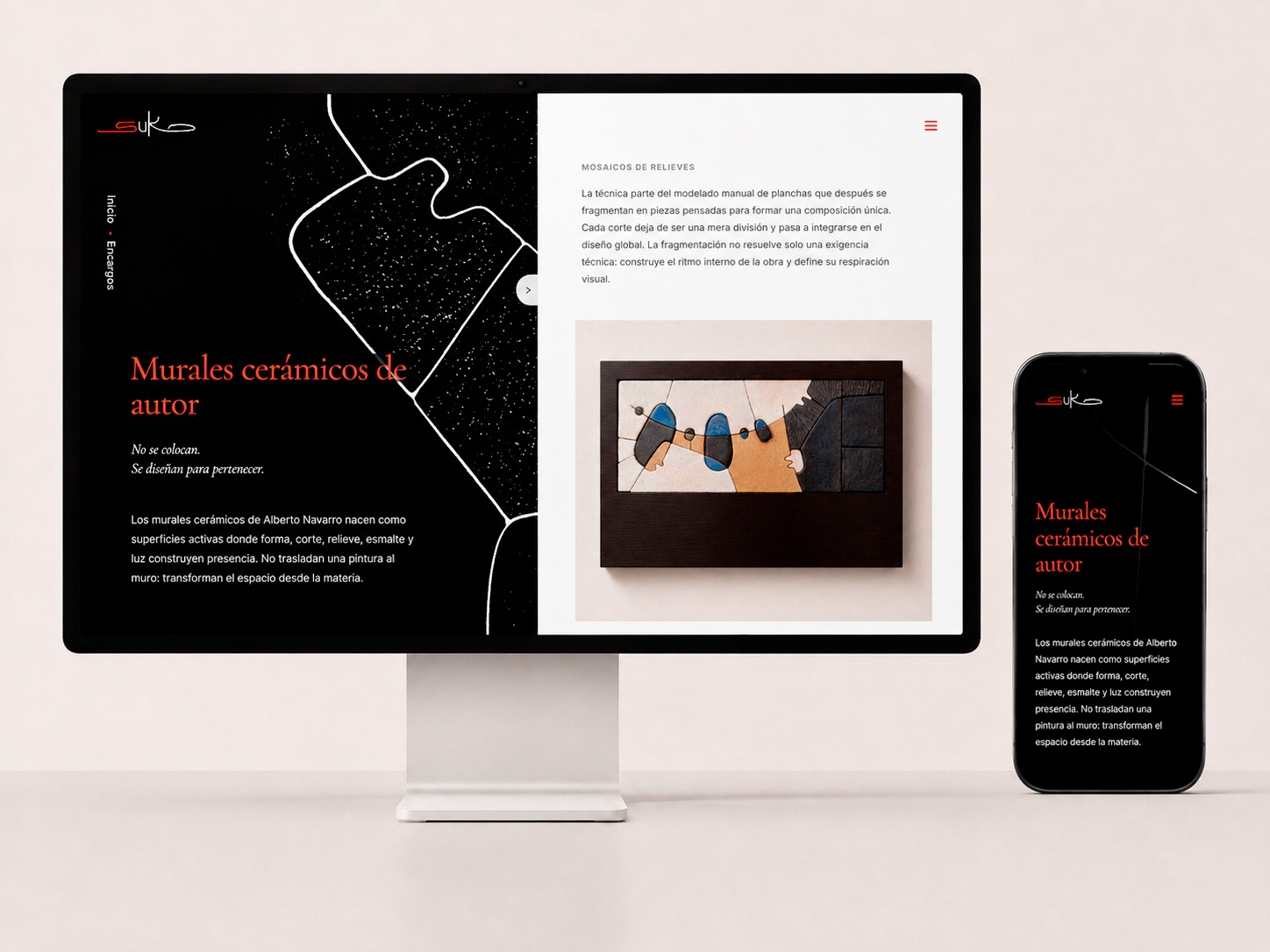 Aplicación responsive de la identidad y la web de Suko